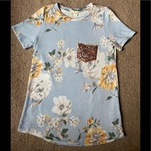 Lovely Melody Floral Sequin Top